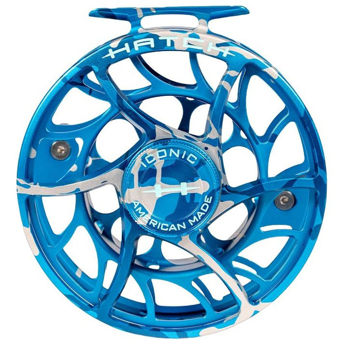 Hatch Custom Splash Camo Iconic Large Arbor Fly Reel 11 Plus Splash Camo / Light Blue Image 03