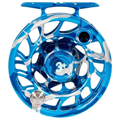 Hatch Custom Splash Camo Iconic Large Arbor Fly Reel 3 Plus Splash Camo / Light Blue Image 01