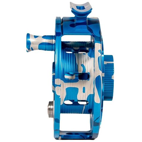 Hatch Custom Splash Camo Iconic Large Arbor Fly Reel 3 Plus Splash Camo / Light Blue Image 02