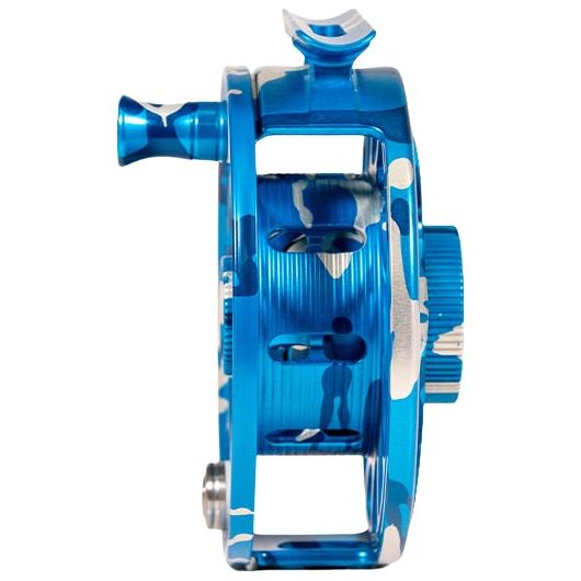 Hatch Custom Splash Camo Iconic Large Arbor Fly Reel 4 Plus Splash Camo / Light Blue Image 04