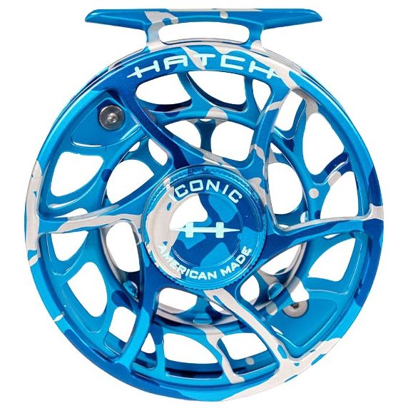 Hatch Custom Splash Camo Iconic Large Arbor Fly Reel 5 Plus Splash Camo / Light Blue Image 03