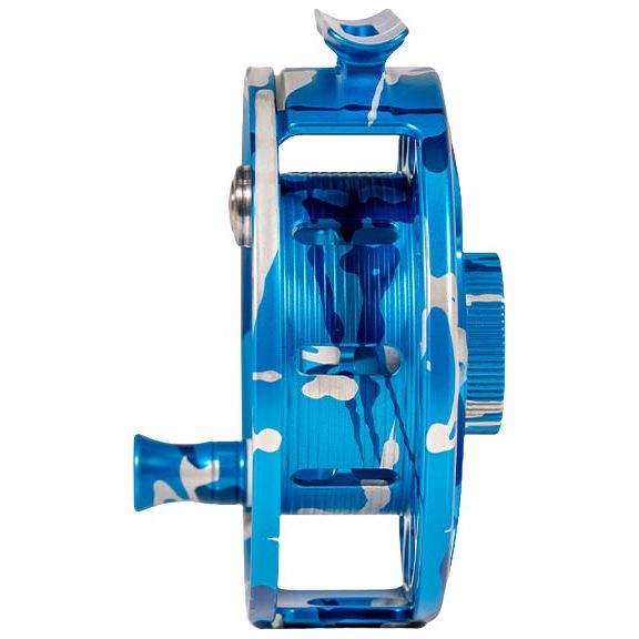 Hatch Custom Splash Camo Iconic Large Arbor Fly Reel 5 Plus Splash Camo / Light Blue Image 04