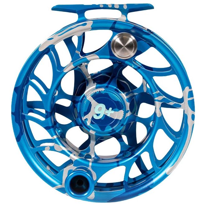 Hatch Custom Splash Camo Iconic Large Arbor Fly Reel 9 Plus Splash Camo / Light Blue Image 01