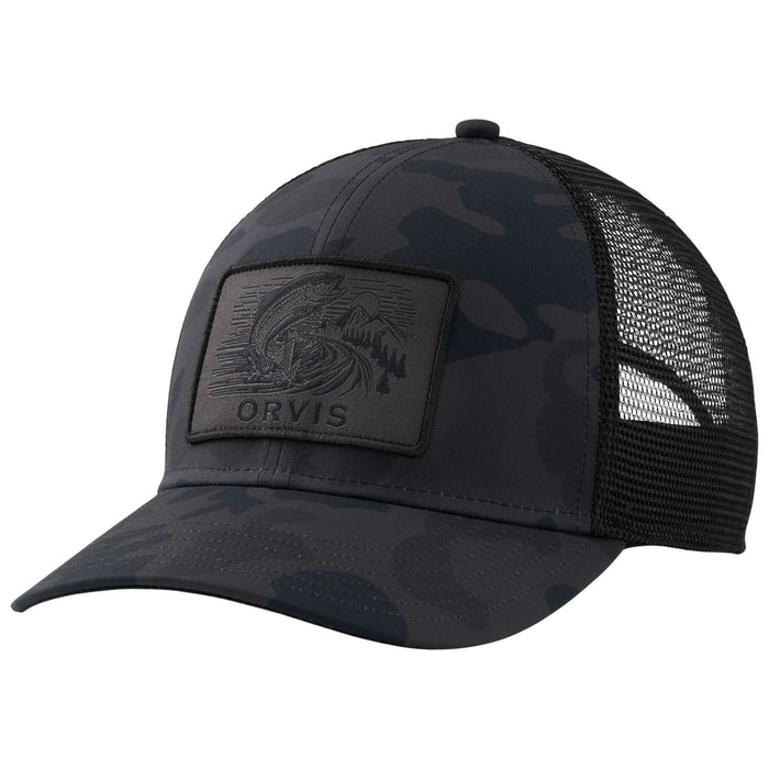 Orvis Camo Trucker Hat Blackout Camo Image 01