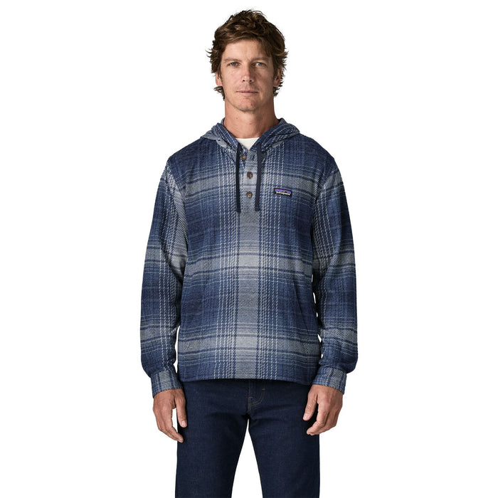 Patagonia Men's Stretch Fjord Flannel Pullover Hoody Slopeside: New Navy Image 02