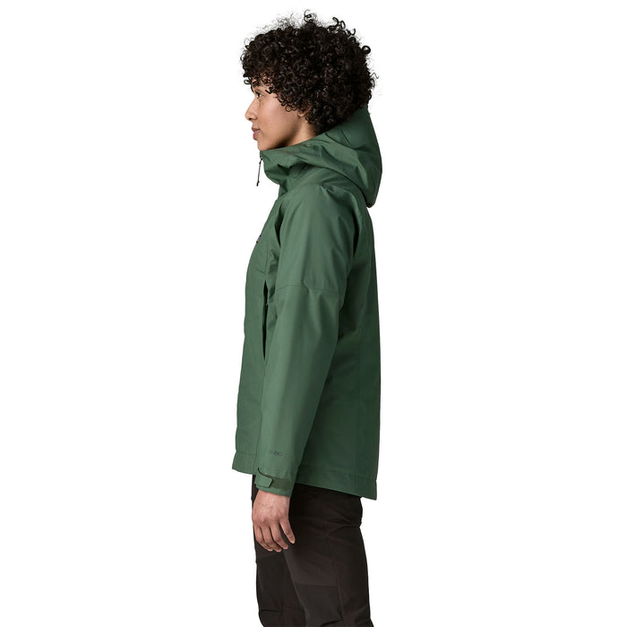 Patagonia Women's Insulated Boulder Fork Rain Jacket Canopy Green Image 04