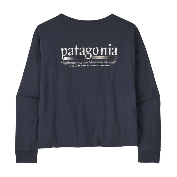 Patagonia Women's Long-Sleeved Hut Tripper Easy Cut T-Shirt Smolder Blue Image 01