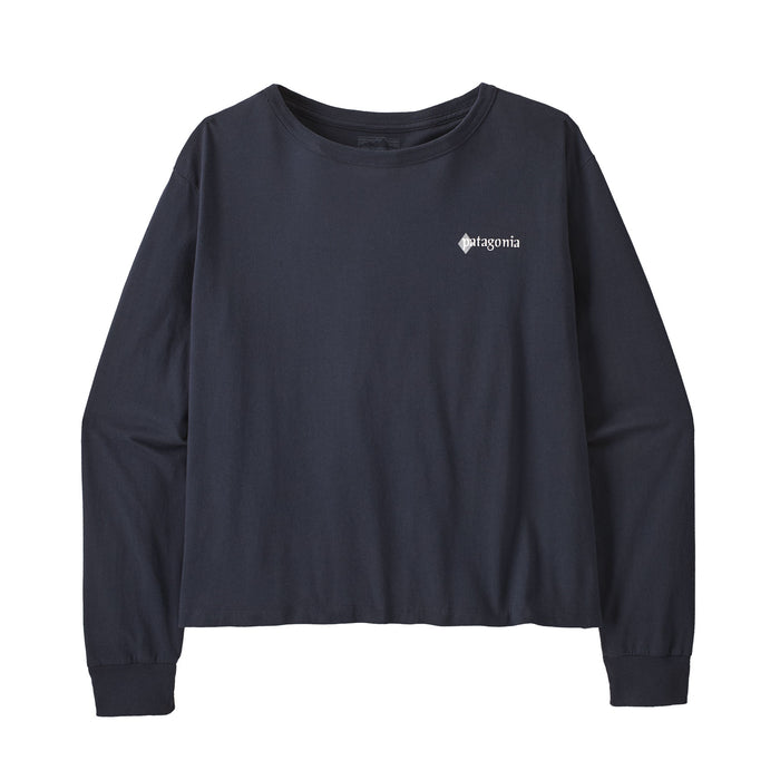 Patagonia Women's Long-Sleeved Hut Tripper Easy Cut T-Shirt Smolder Blue Image 02