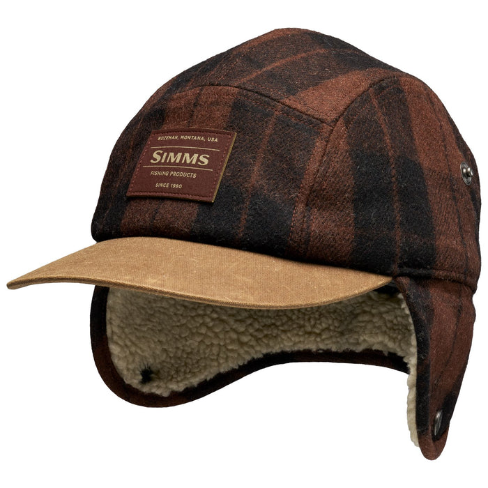 Simms Coldweather Cap Duke Plaid: Hickory Image 04