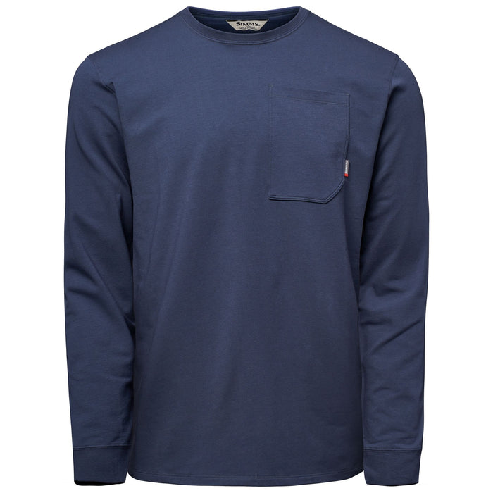 Simms Men's Harbor LS Crew Selvedge Image 01