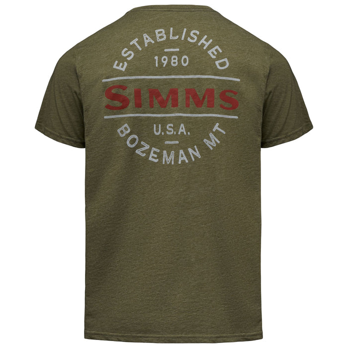 Simms Men's Lockup Tech T-Shirt Military Heather Image 01