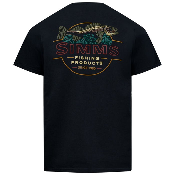Simms Men's Neon Draft T-Shirt Black Image 01