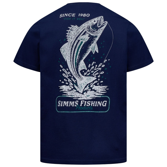 Simms Men's Striper Blitz T-Shirt Classic Blue Image 01