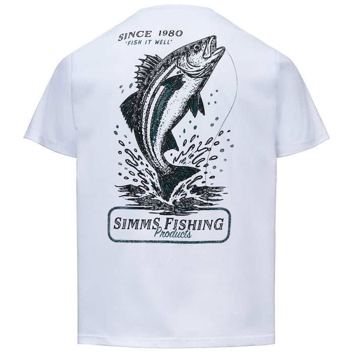 Simms Men's Striper Blitz T-Shirt White Image 01