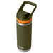 YETI Rambler 18 oz Water Bottle with Flip Chug Cap Olive / King Crab Orange Image 04