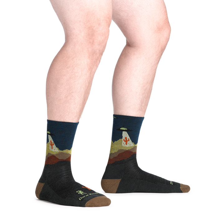 Darn Tough Mens Spaced Out Micro Crew Lightweight Cushion Hiking Socks