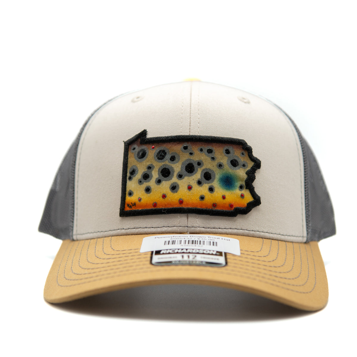 Trout Striped Brown Boardwalk Hat - Adjustable Snapback Fishing Cap, Summer Outdoor Hat - View #3