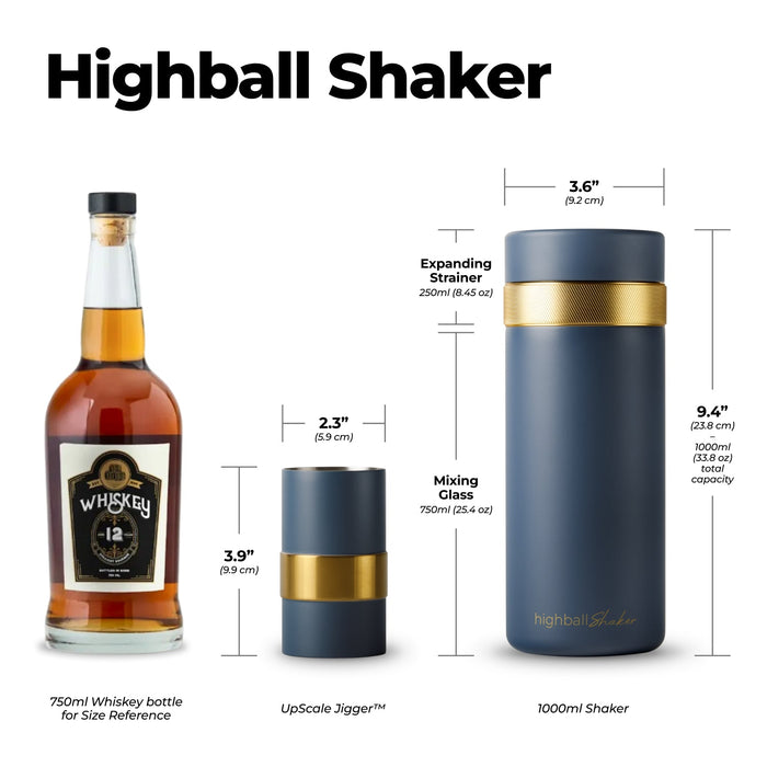 TCO Crest Logo Highball Shaker