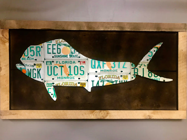 Florida Mahi Mahi License Plate Art — TCO Fly Shop
