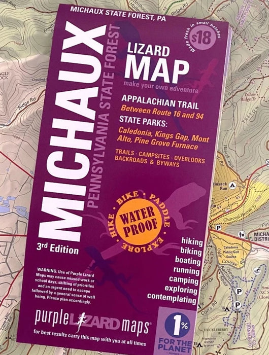 Purple Lizard Map - Michaux 3rd Edition