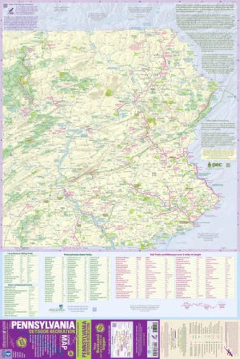 Purple Lizard Map - Pennsylvania Outdoor Recreation 1st Edition