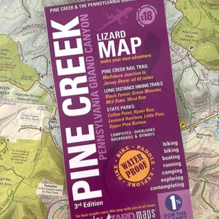 Purple Lizard Map - Pine Creek/Pennsylvania Grand Canyon 3rd Edition