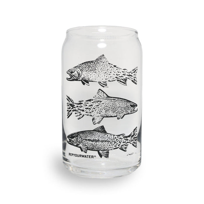 Rep Your Water Three Snacks Beer Can Glass