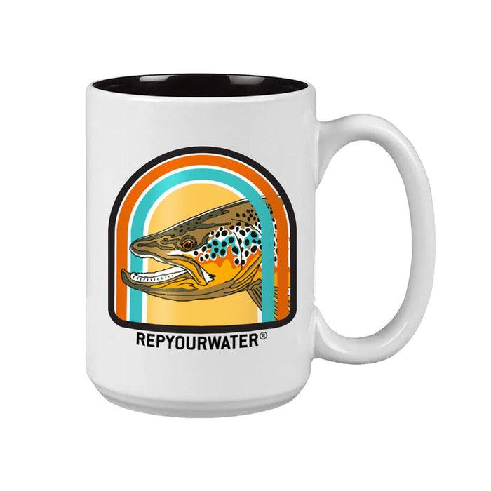 Rep Your Water Sunrise Brown Ceramic Mug