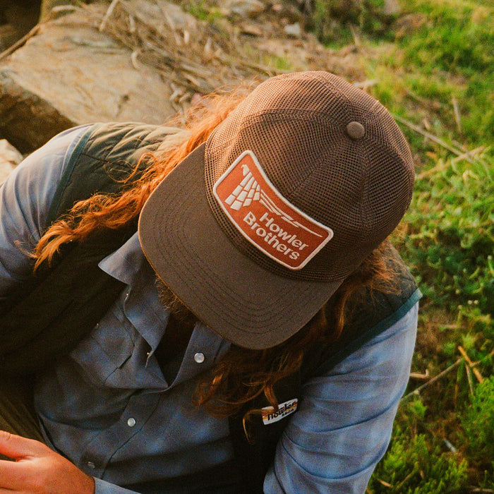 Howler Brothers Feedstore Unstructured Snapback Hat Parrot Patrol : Brown Image 03