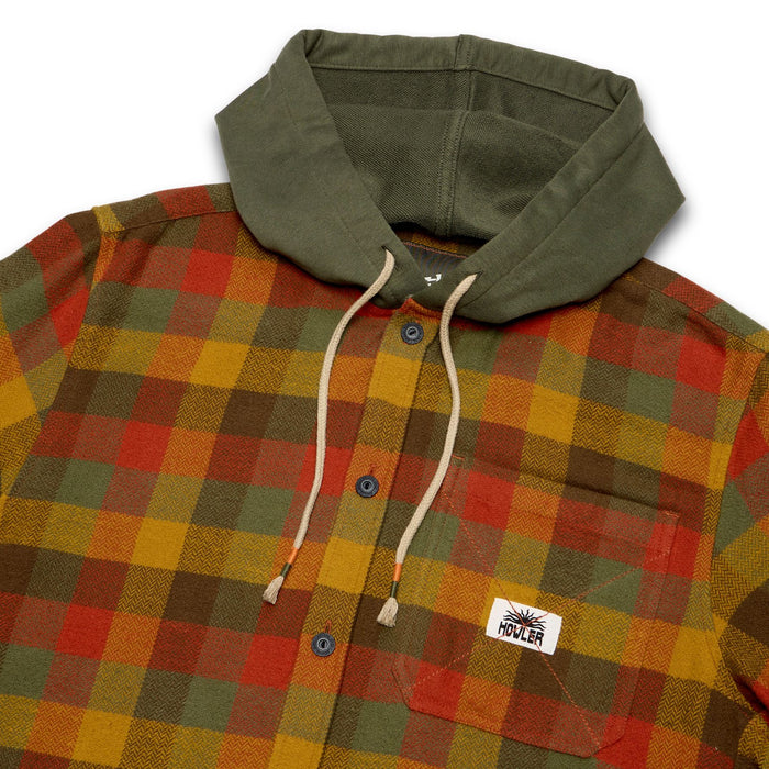 Howler Brothers Salvo Hooded Blanket Flannel Grice Plaid : Hayride Image 04