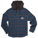 Howler Brothers Salvo Hooded Blanket Flannel Pathway Stripe : Dusk Image 01