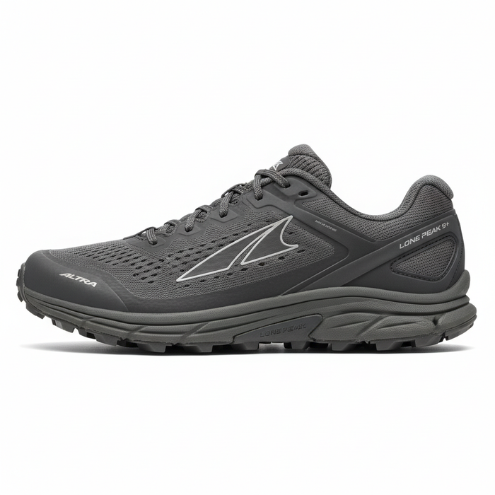 Altra Men's Lone Peak 9+ trail shoe in Dark Shadow colorway