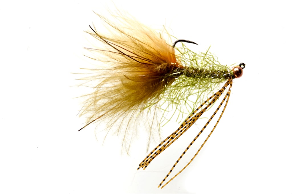 Daniel's Jiggy Sculpin Snack Tan & Olive Barbless