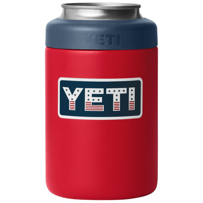 YETI Rambler 12 oz Colster Can Cooler Rescue Red / Navy / Badge Image 01