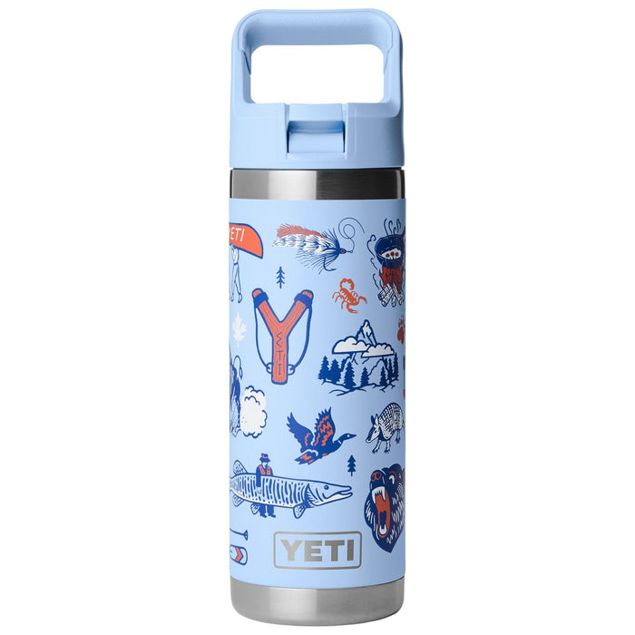 YETI Rambler 18oz Bottle with Straw Cap Big Sky / Summer Camp Image 01