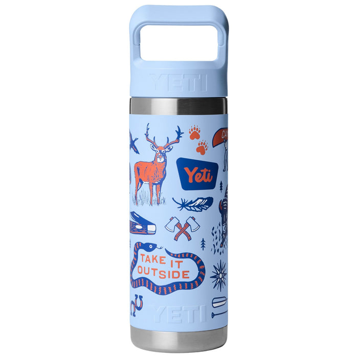YETI Rambler 18oz Bottle with Straw Cap Big Sky / Summer Camp Image 02