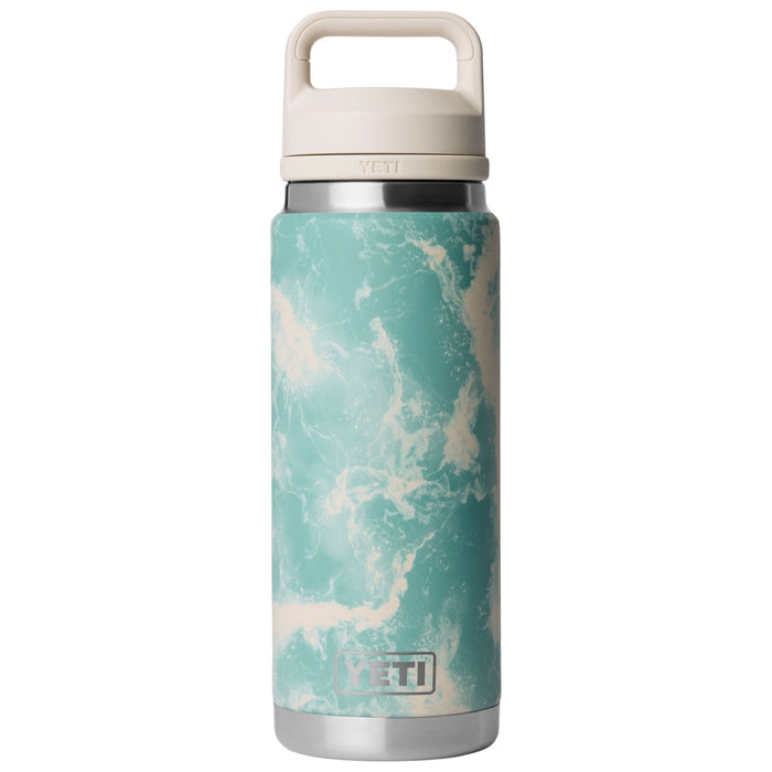 YETI Rambler 26 oz Water Bottle with Color Matched Chug Cap Seafoam Pattern Image 01