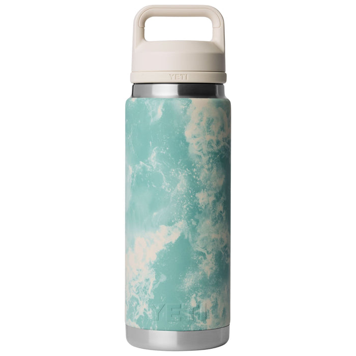 YETI Rambler 26 oz Water Bottle with Color Matched Chug Cap Seafoam Pattern Image 02