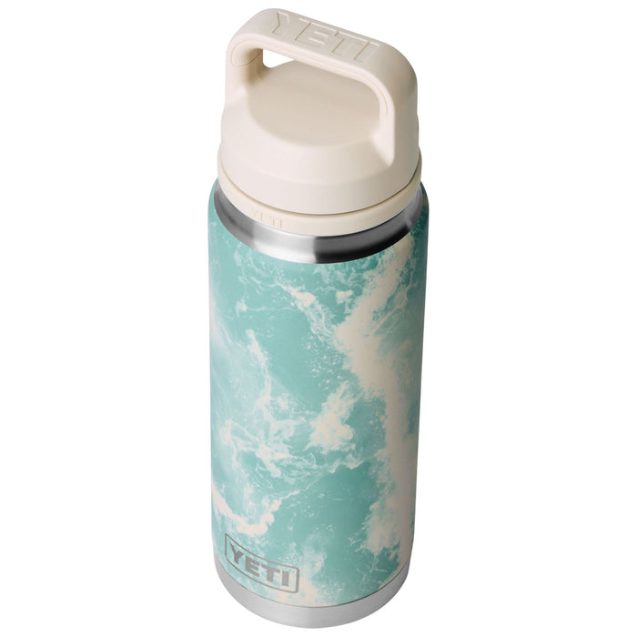 YETI Rambler 26 oz Water Bottle with Color Matched Chug Cap Seafoam Pattern Image 03