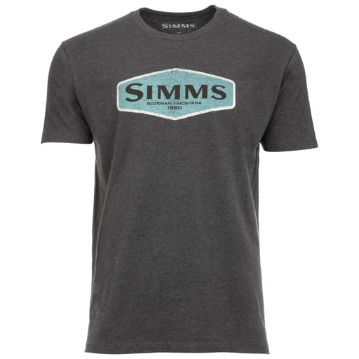 Simms Logo Frame SS T-Shirt Charcoal Heather Image 01