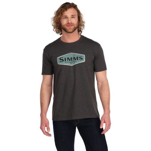 Simms Logo Frame SS T-Shirt Charcoal Heather Image 02