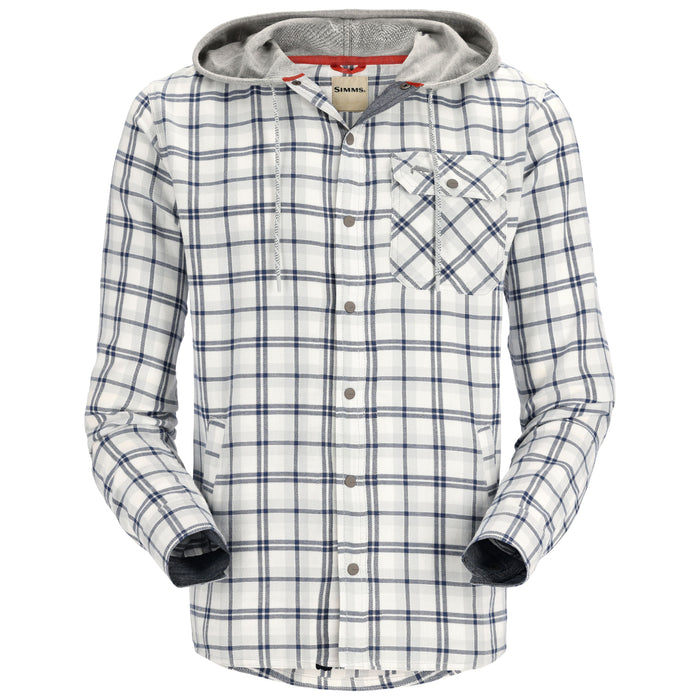 Simms Santee Flannel Hoody Navy / Sterling Camp Plaid Image 01