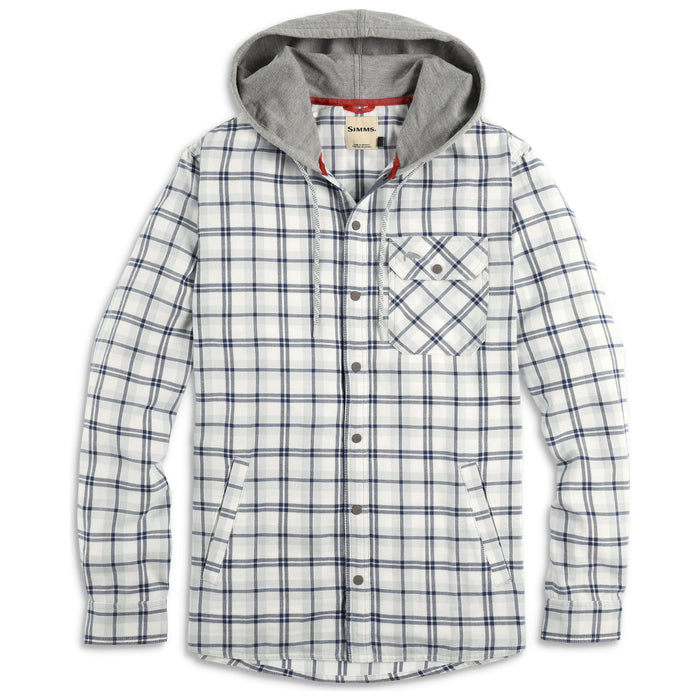 Simms Santee Flannel Hoody Navy / Sterling Camp Plaid Image 02
