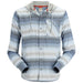 Simms Santee Flannel Hoody Navy / Storm / Steel Blue Stripe Image 01