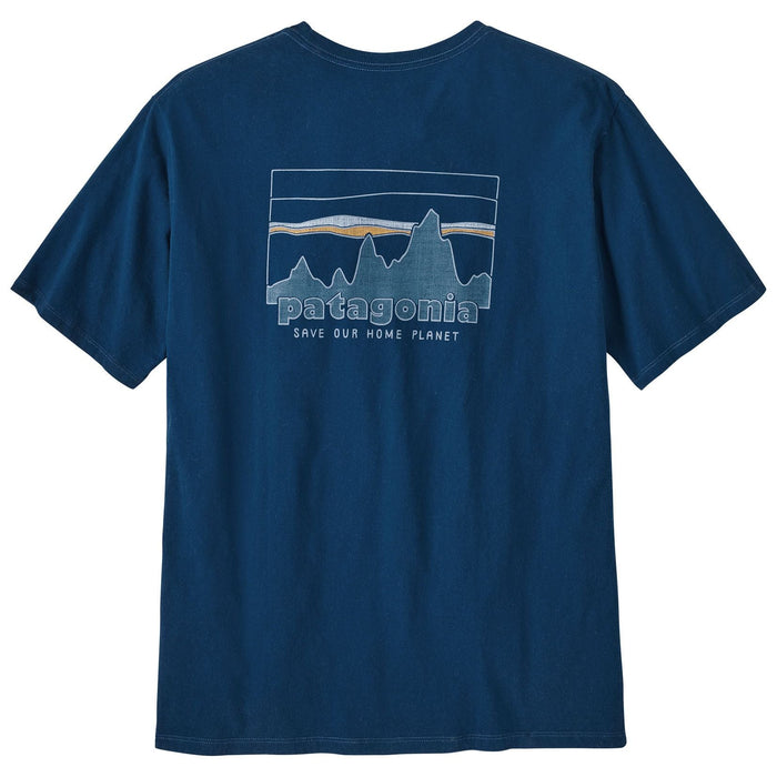 Patagonia Mens '73 Skyline Organic T-Shirt Lagom Blue Image 01