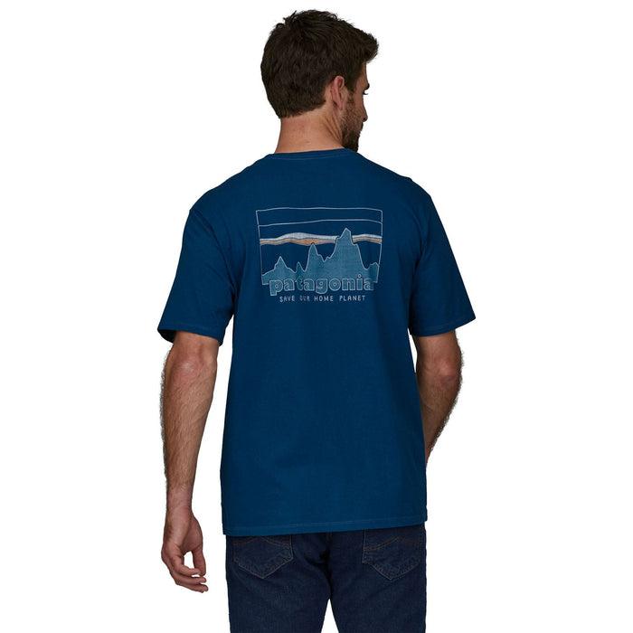 Patagonia Mens '73 Skyline Organic T-Shirt Lagom Blue Image 03