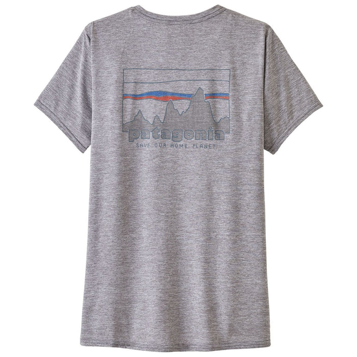 Patagonia Womens Cap Cool Daily Graphic Shirt '73 Skyline: Feather Grey Image 01