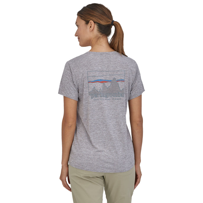 Patagonia Womens Cap Cool Daily Graphic Shirt '73 Skyline: Feather Grey Image 04