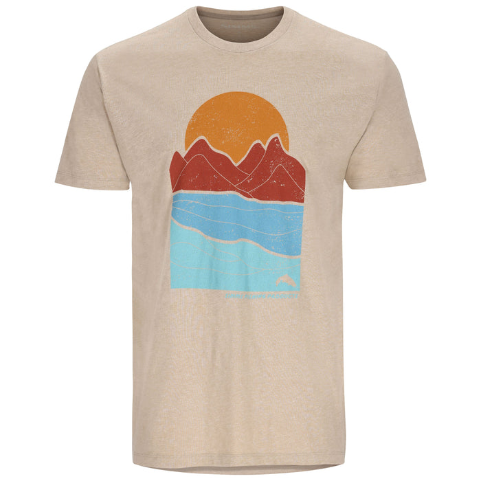 Simms Mtn River Stream T-Shirt Oatmeal Heather 01