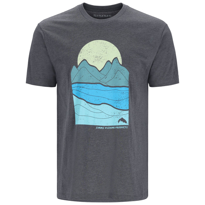 Simms Mtn River Stream T-Shirt Titanium Heather 01